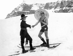 Unusual Meeting On The Slopes